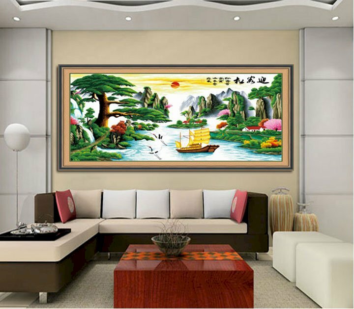 In tranh treo tường thiên nhiên trang trí phòng khách