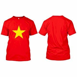 In cờ vải may áo thun