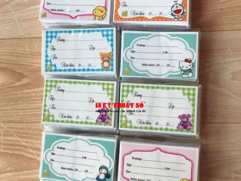 in nhãn vở học sinh