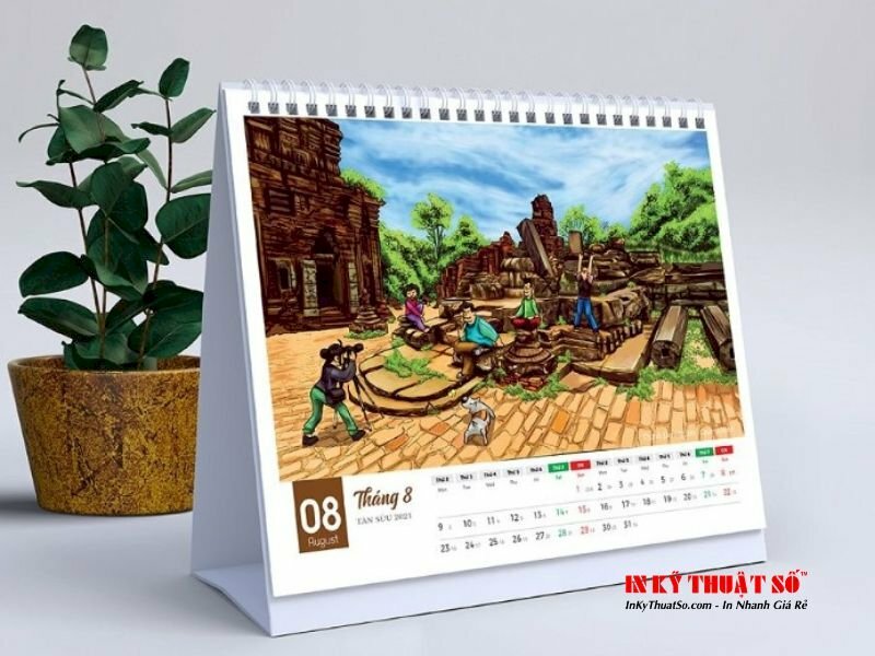 lịch chữ A độc quyền cho cá nhân làm quà tặng Tết