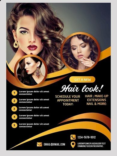 mẫu tờ rơi quảng cáo tóc