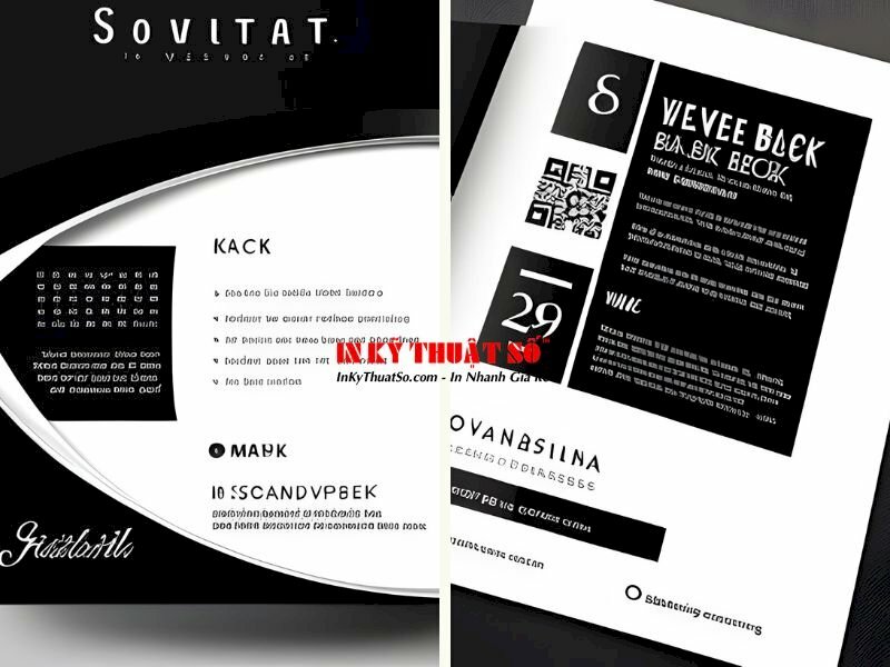 Mẫu tờ rơi trắng đen đẹp chia sẻ mạng xã hội