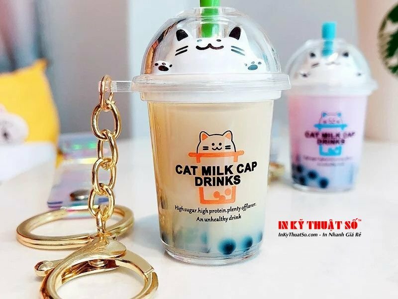 móc khóa trà sữa