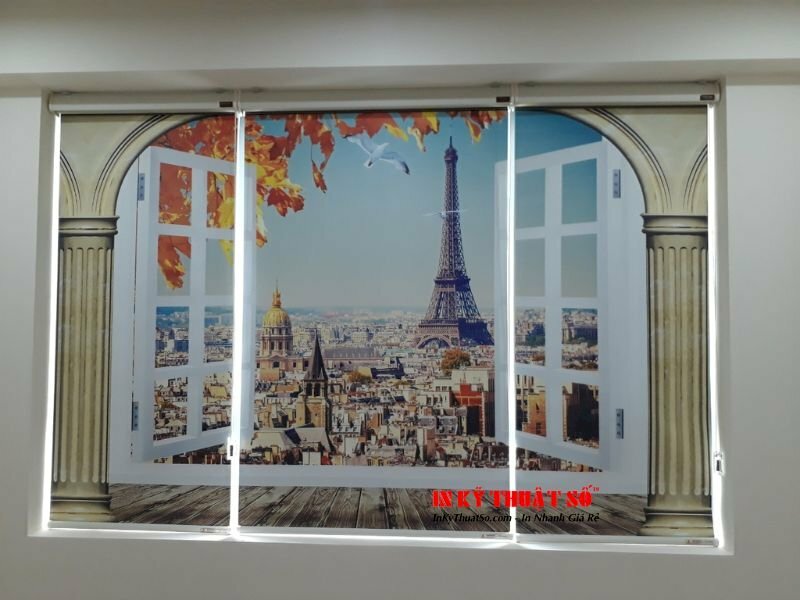 rèm cuốn tranh 3D