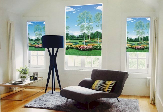 rèm cuốn tranh phong cảnh