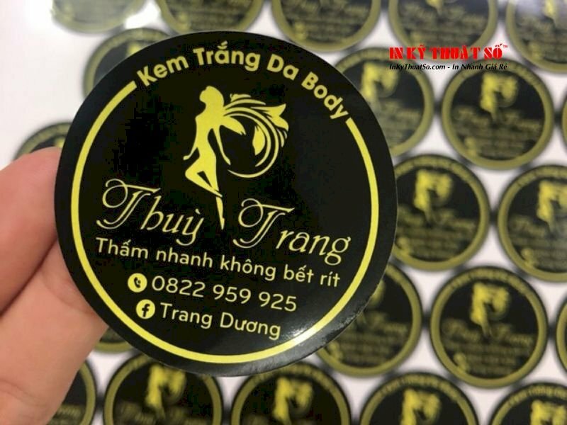 tem dán kem body, mỹ phẩm