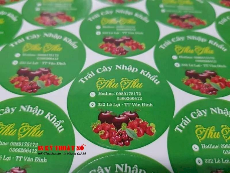 tem dán trái cây, hoa quả