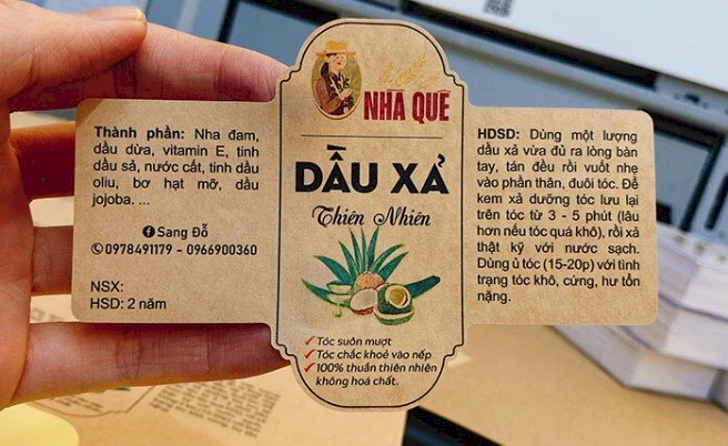 tem decal giấy kraft