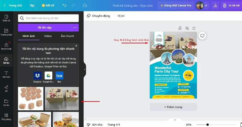 Thiết kế tờ rơi A5 với Canva bước 4