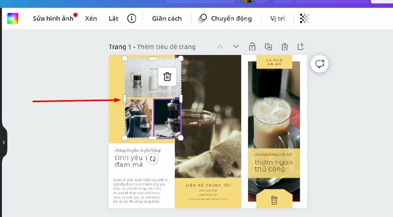 Thiết kế tờ rơi gấp 3 bằng Canva - Bước 6
