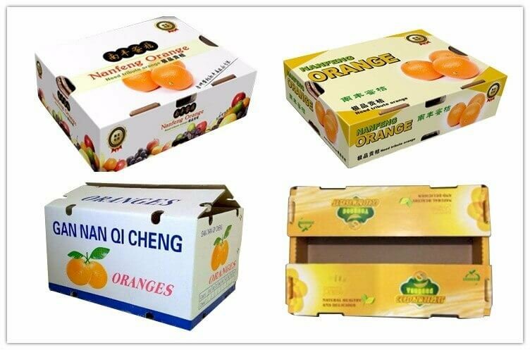 Mẫu thùng đựng trái cây in logo công ty
