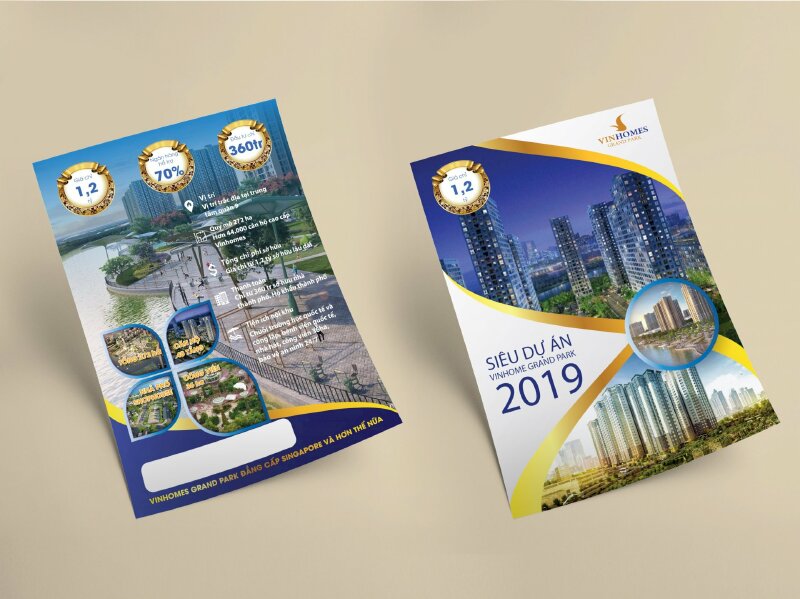 Mẫu tờ rơi A4 giới thiệu dự án Vinhome Grand park
