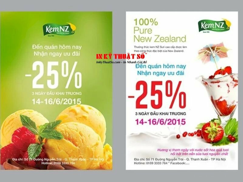 tờ rơi A5 chương trình khuyến mãi, giảm giá