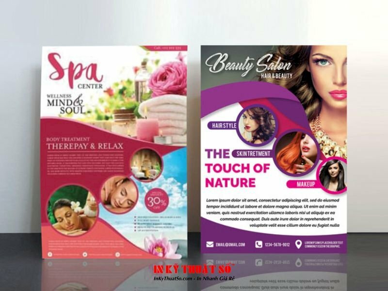 tờ rơi A5 spa nails tóc