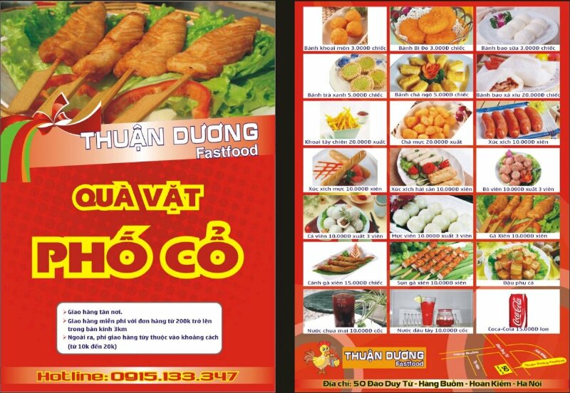 Mẫu tờ rơi ăn vặt