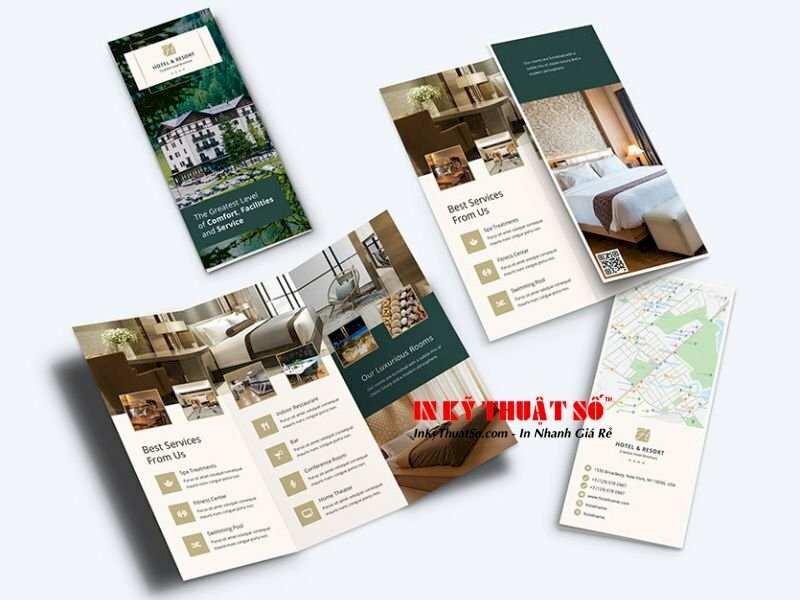 Tờ rơi khách sạn có bản đồ