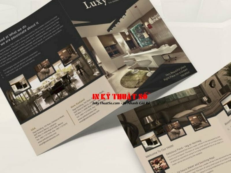 tờ rơi khách sạn gấp đôi, gấp 2