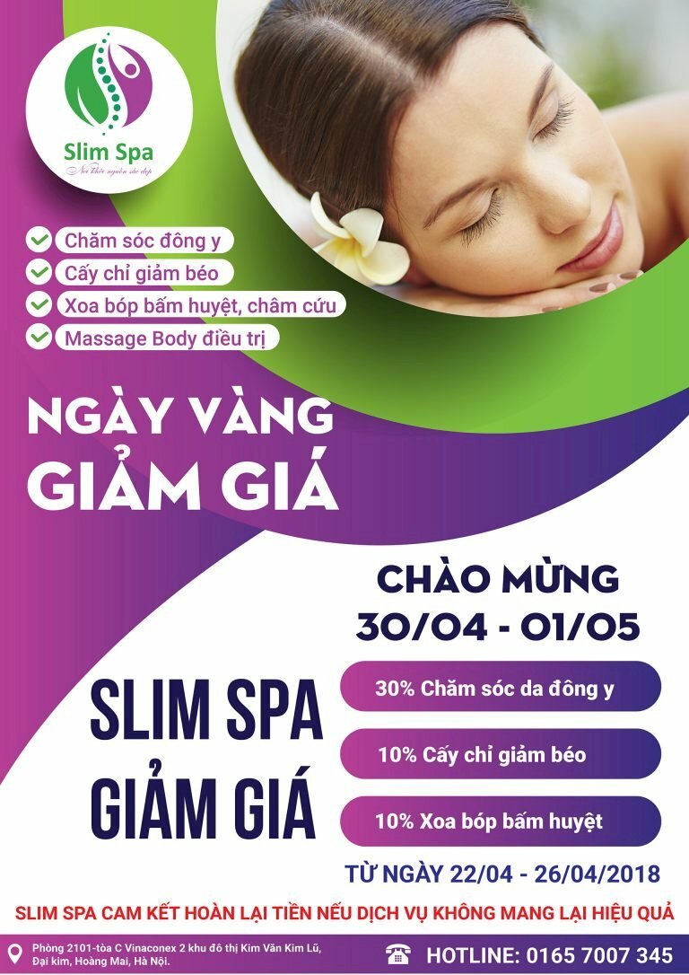 Tờ rơi khuyến mãi, giảm giá spa
