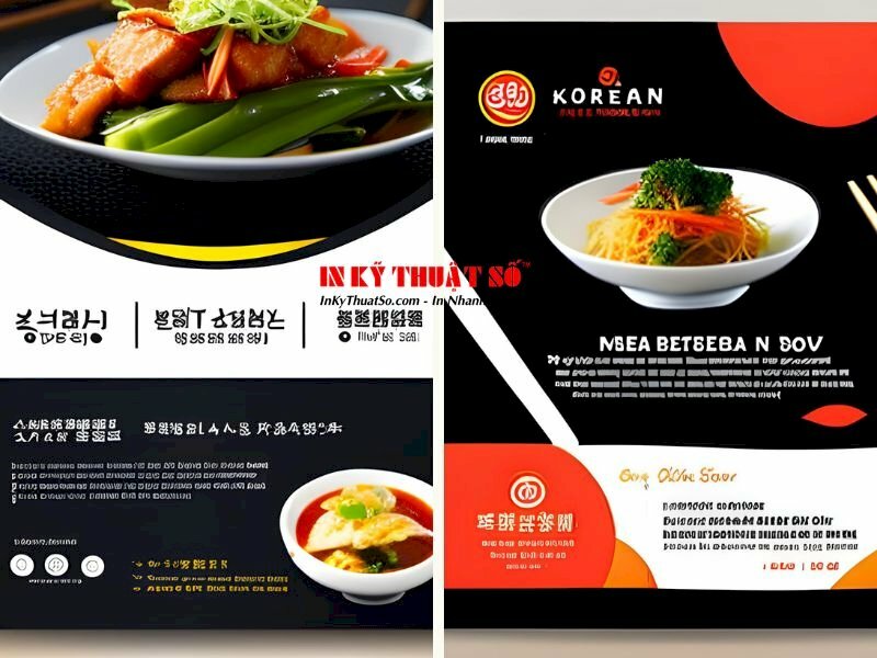 tờ rơi nhà hàng Hàn Quốc