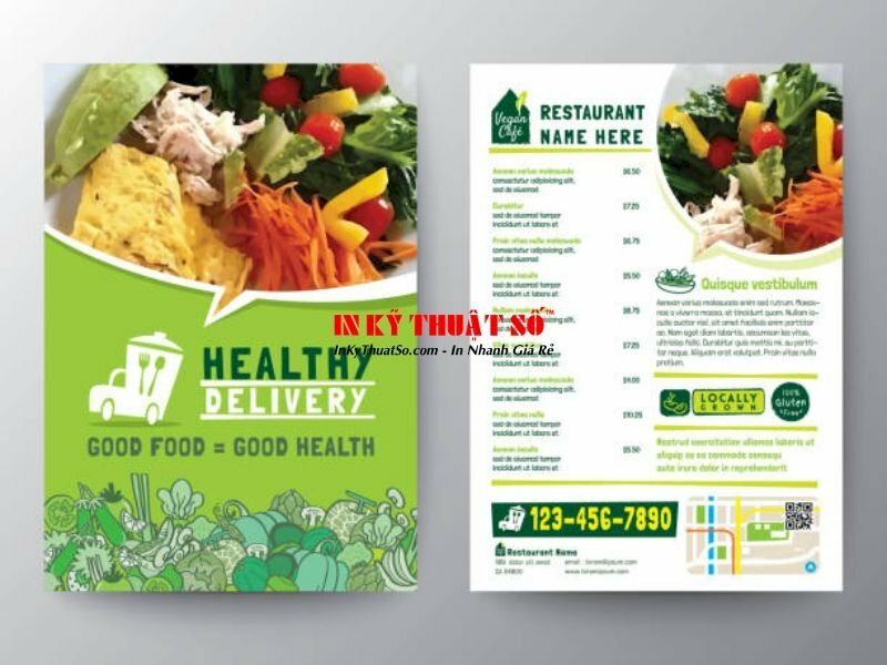 tờ rơi nhà hàng song ngữ Anh - Việt