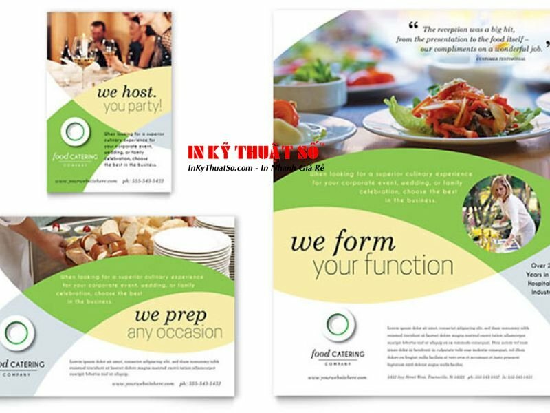 tờ rơi nhà hàng tiệc cưới
