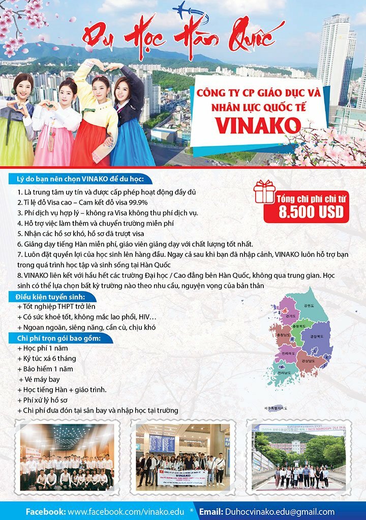 Tờ rơi quảng cáo du học Hàn Quốc