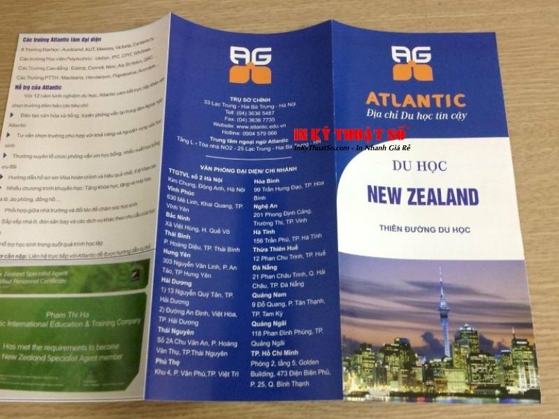 Tờ rơi quảng cáo du học New Zealand