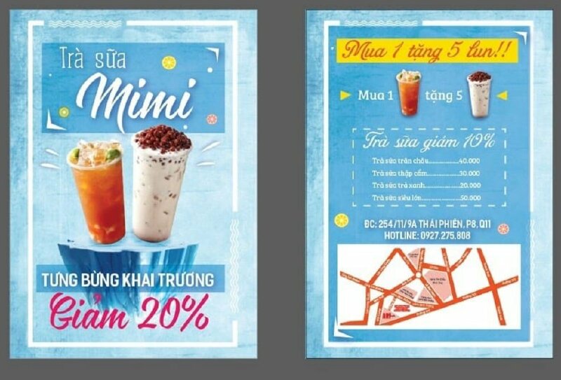 Mẫu tờ rơi trà sữa
