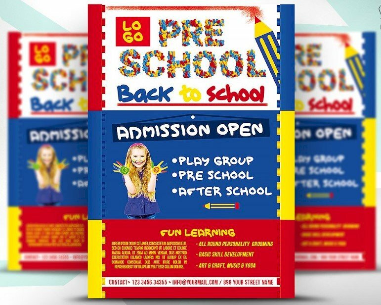 tờ rơi tuyển sinh mầm non