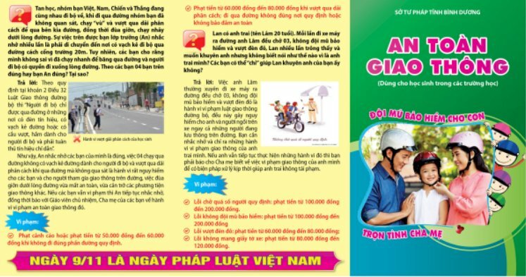 Tờ rơi A4 an toàn giao thông