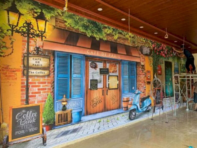 Mẫu tranh bạt dán tường
