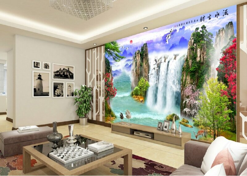 Tranh dán tường 3D phòng khách