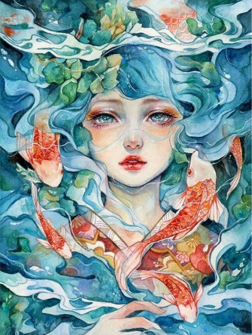 tranh đính đá anime