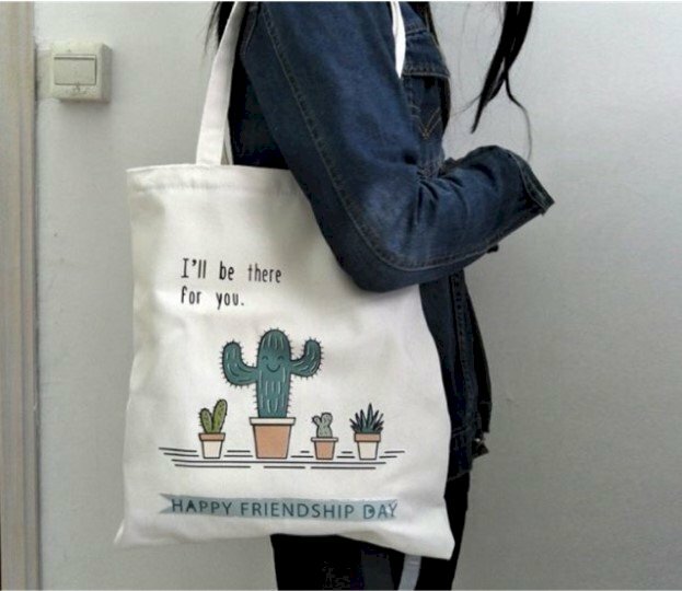 túi tote in chữ, in tên