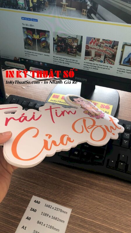 PP mực dầu cán mờ dán Form cắt CNC