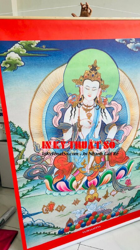 In tranh canvas hình ảnh Đức Kim Cương Tát Đỏa - Vajrasattva