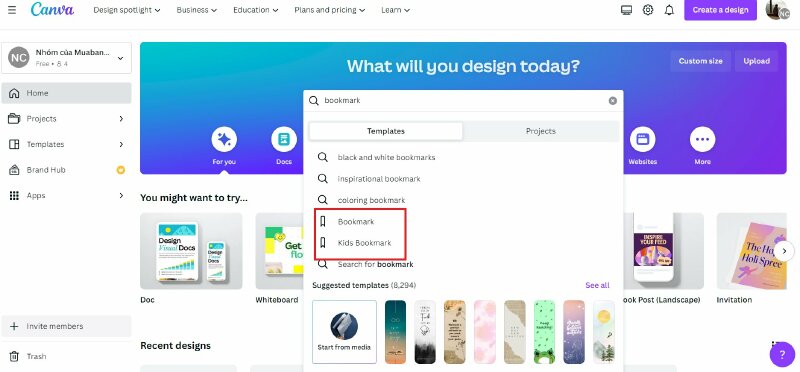Tìm chọn đúng Template