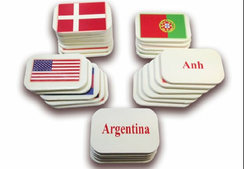 In Flashcard cờ các Quốc gia