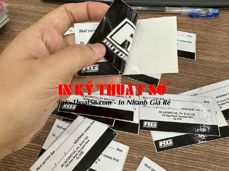 In decal 2 mặt dán kính