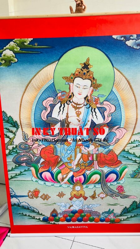 In tranh canvas hình ảnh Đức Kim Cương Tát Đỏa - Vajrasattva