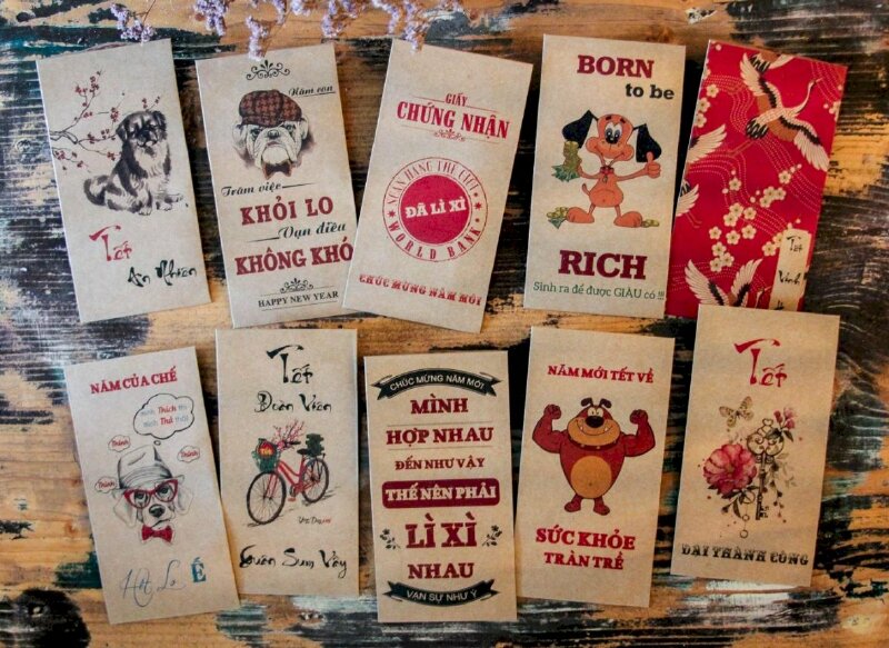 Mẫu phong bao lì xì thiết kế cực chất