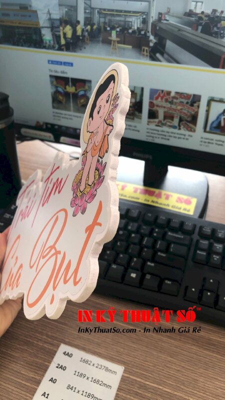 PP mực dầu cán mờ dán Form cắt CNC