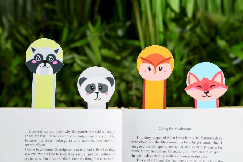 In bookmark theo yêu cầu, in bookmark hình con vật