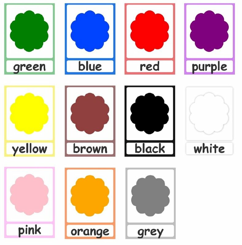 Flashcard chủ đề màu sắc