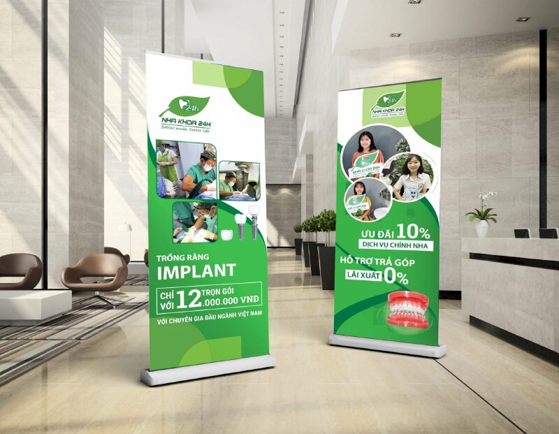 Standee ngành chăm sóc răng miệng, trồng răng implant