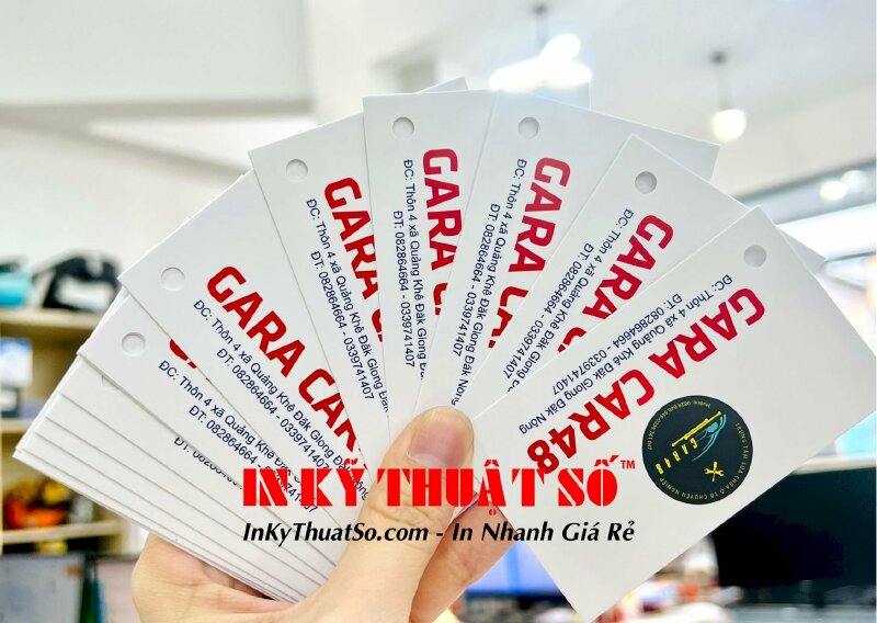 In thẻ bảo dưỡng Gara Car48 TPHCM