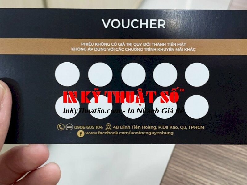 Thiết kế, in voucher dịch vụ salon tóc TPHCM