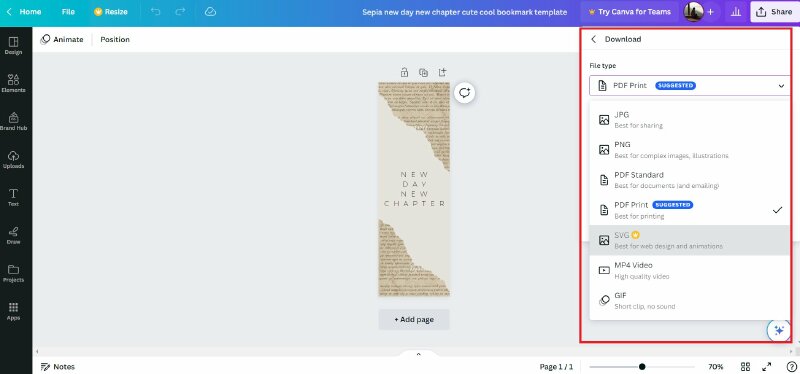 Chọn định dạng hình phù hợp