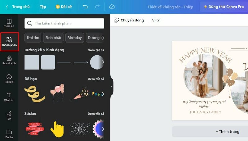 Hướng dẫn cách làm thiệp chúc mừng năm mới với Canva
