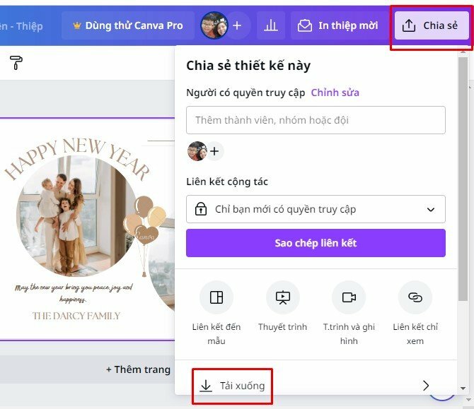 Hướng dẫn cách làm thiệp chúc mừng năm mới với Canva